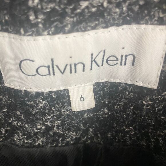 Calvin Klein Tweed Double Breasted Coat - Picture 4 of 6